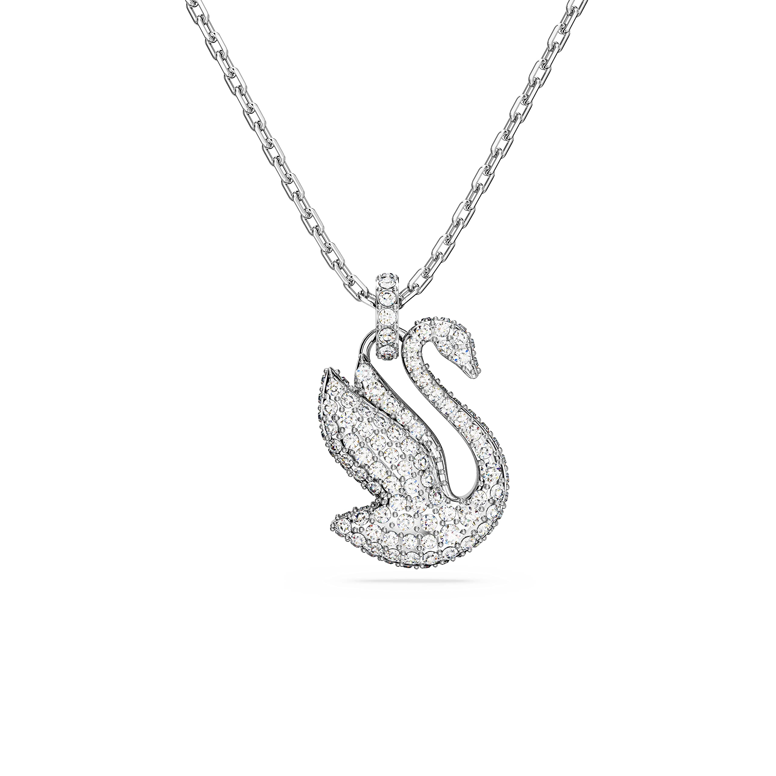 Amazon | 【公式】【スワロフスキー】Swan ペンダント, スワン, 中